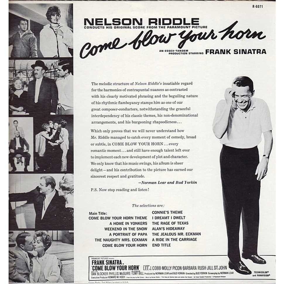 Nelson Riddle - Come Blow Your Horn (Original Score From The Paramount Motion Picture)