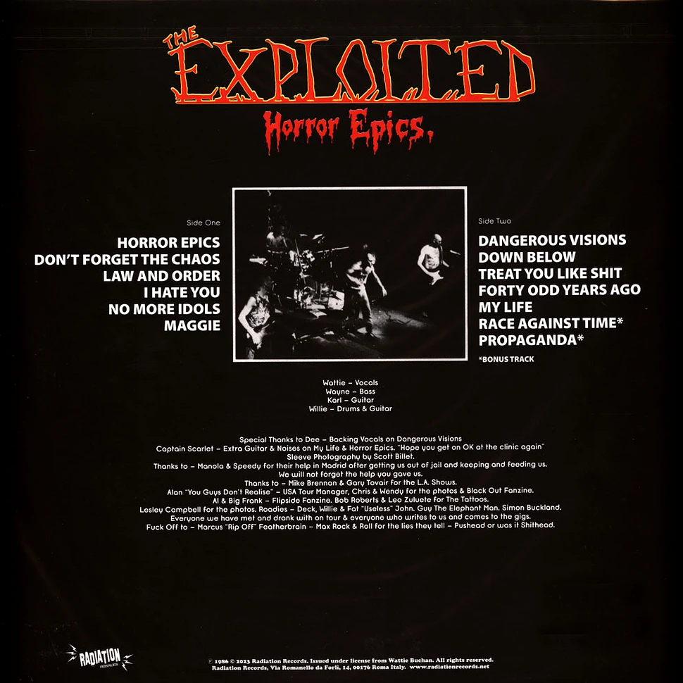 The Exploited - Horror Epics Red Vinyl Edtion