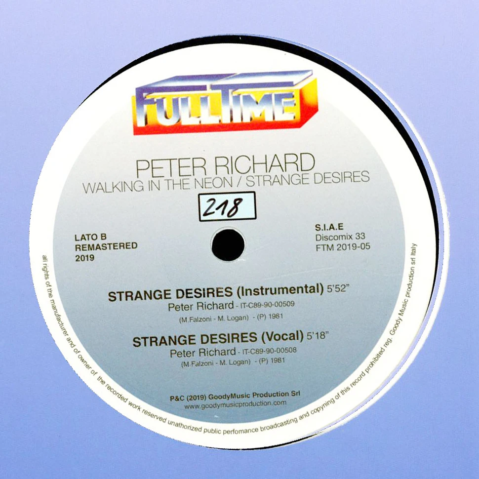 Peter Richard - Walking In The Neon / Strange Desires Black Vinyl Edition