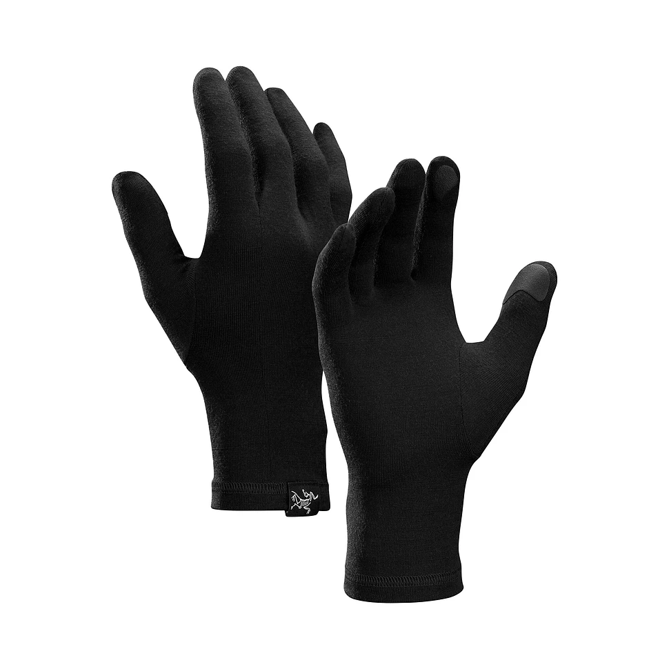 Field Tipped Grn) Wool Fred HHV Perry - Gloves / Twin Merino | (Black