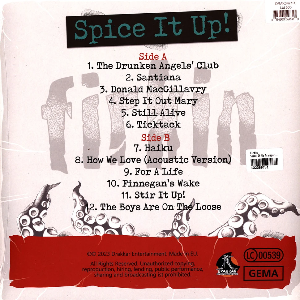 Firkin - Spice It Up Transparent Red Vinyl Edition