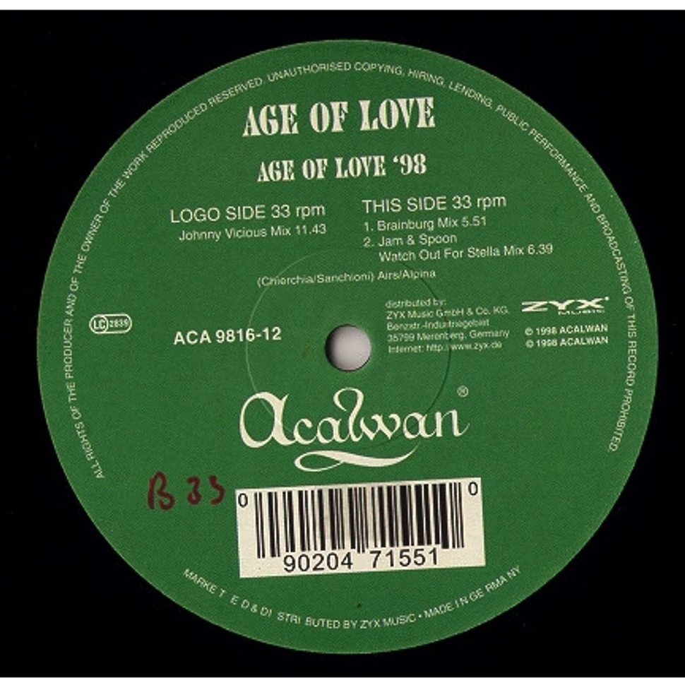 Age Of Love - The Age Of Love '98