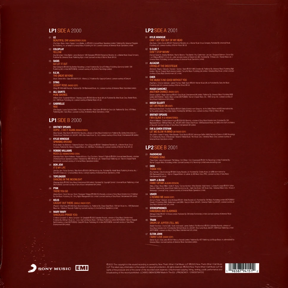 V.A. - Now Millennium 2000 - 2001 Red & White Vinyl Edition