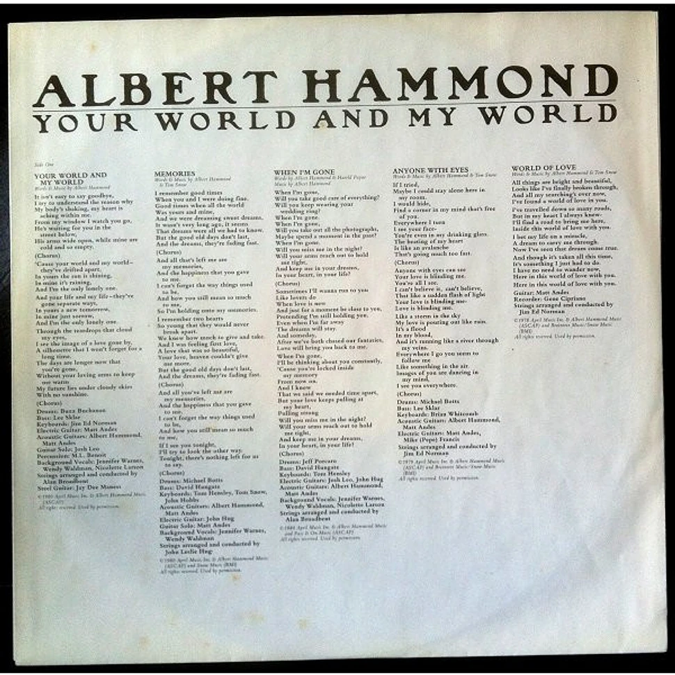 Albert Hammond - Your World And My World