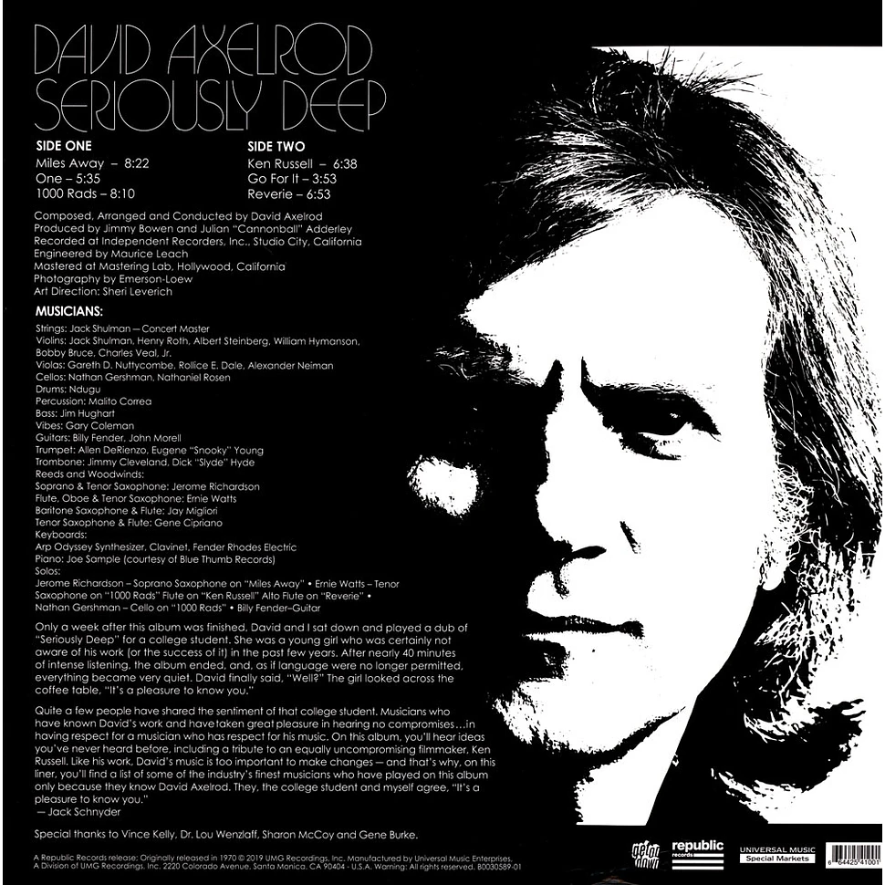 David Axelrod - Seriously Deep