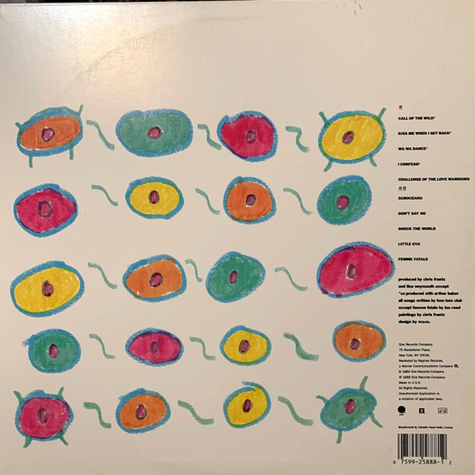 Tom Tom Club Boom Boom Chi Boom Boom Vinyl LP 1989 US