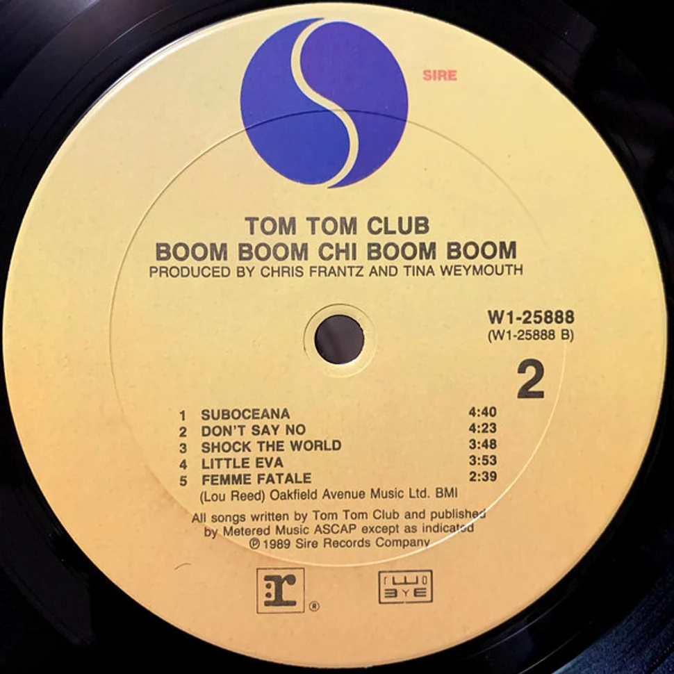 Tom Tom Club Boom Boom Chi Boom Boom Vinyl LP 1989 US