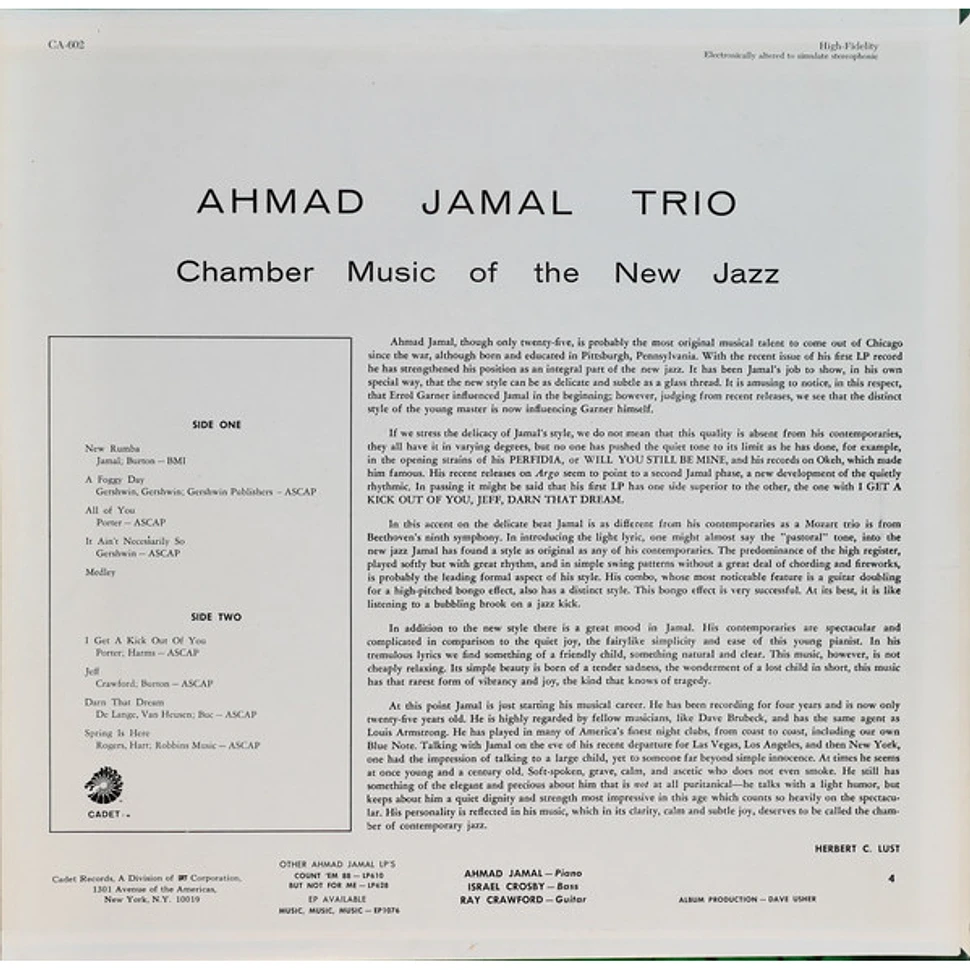 Ahmad Jamal - Chamber Music Of The New Jazz