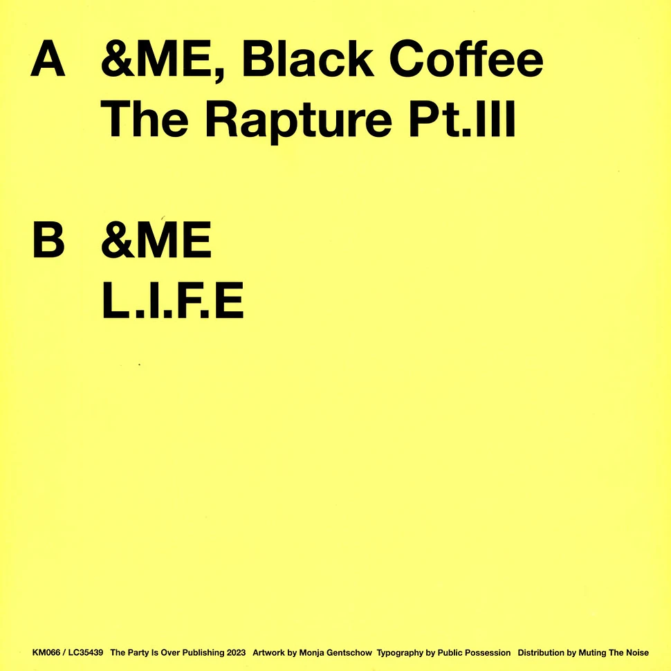 &ME - The Rapture Part III - Vinyl 12