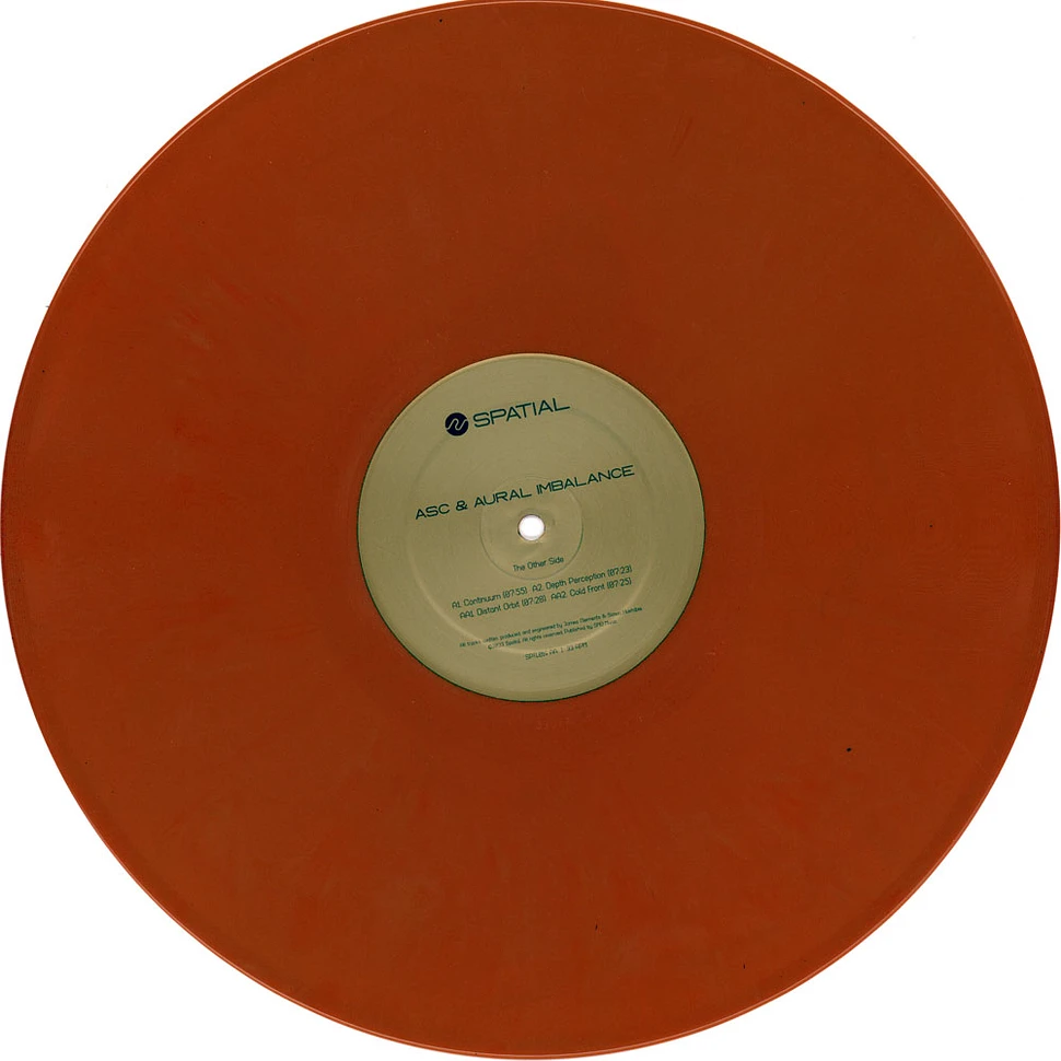 Asc & Aural Imbalance - The Other Side Marbled Orange Vinyl Edition