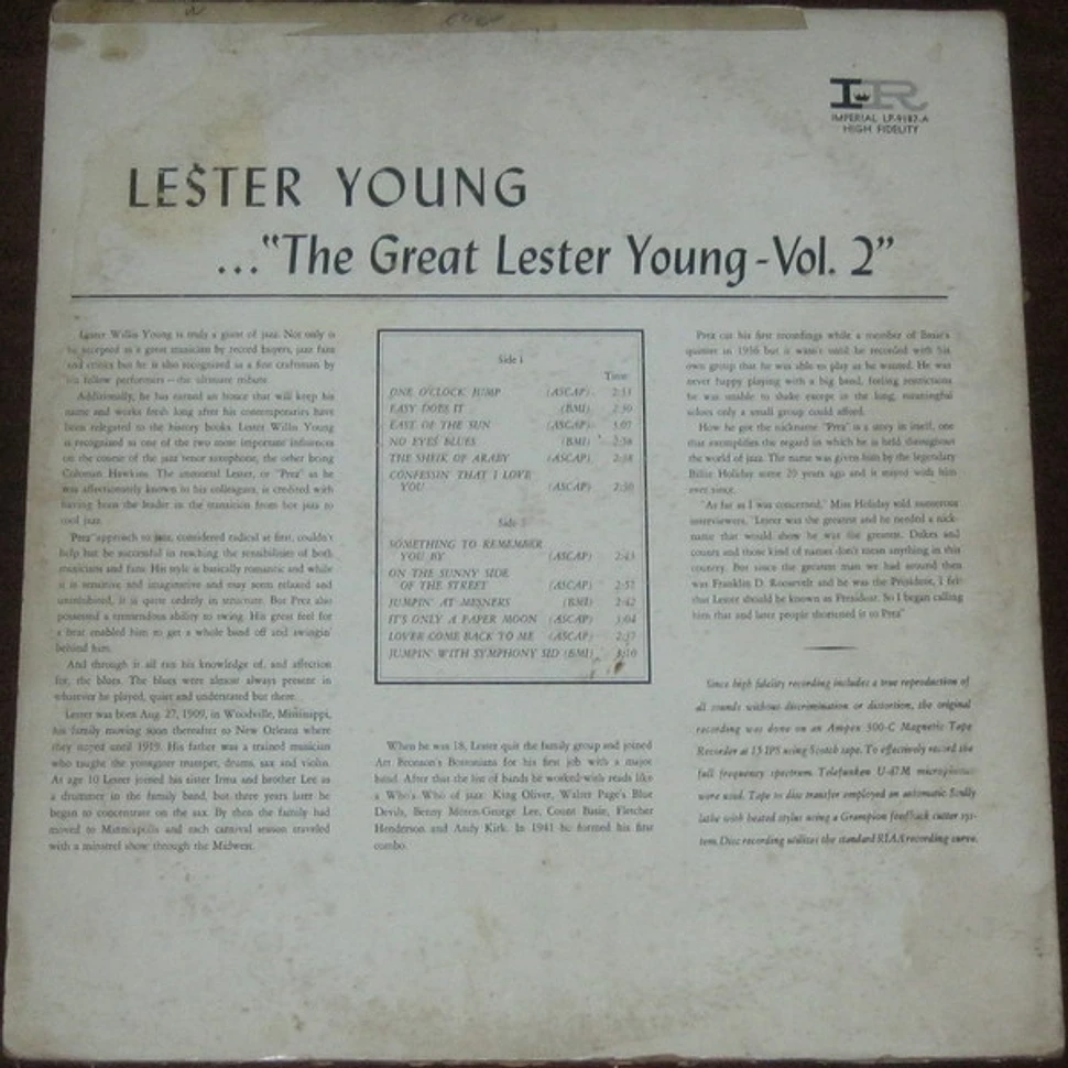 Lester Young - The Great Lester Young - Volume 2