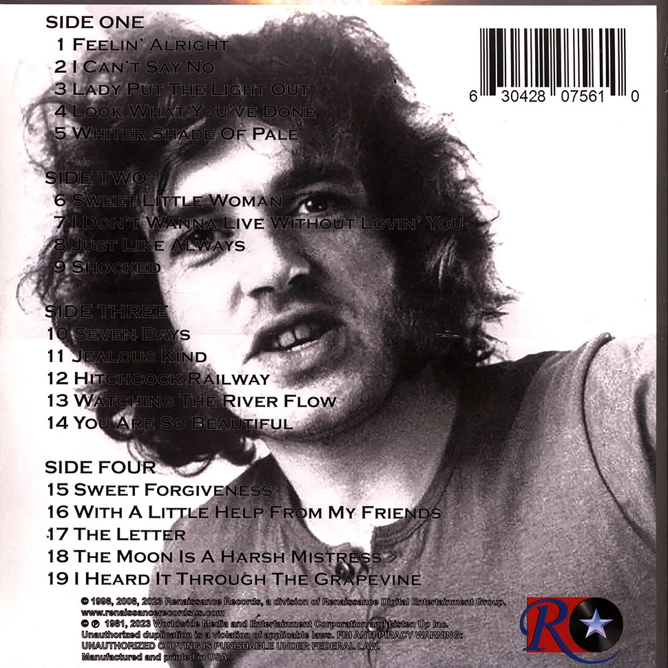Joe Cocker - Alive In America Clear Vinyl Edition