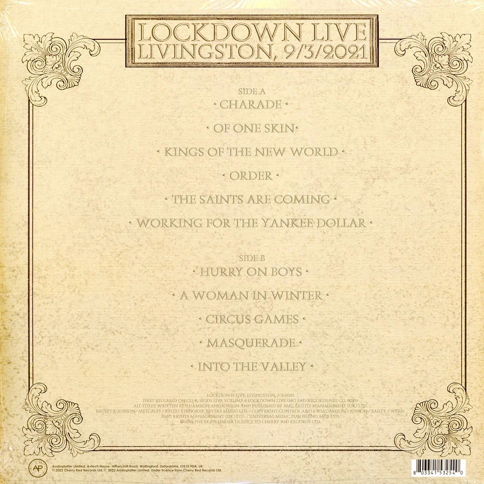 Skids - Lockdown Live 2021 - Livingston White Vinyl Edition