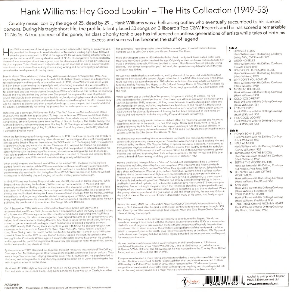 Hank Williams - Hey Good Lookin': Hits Collection 1947-55