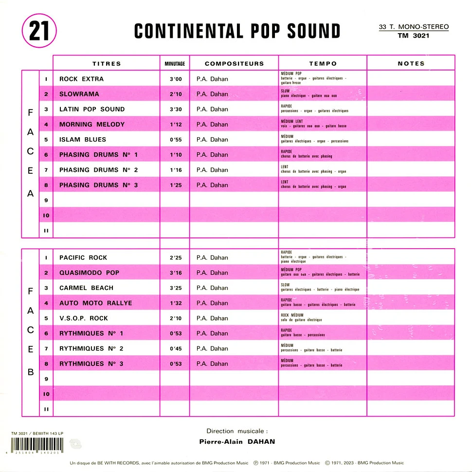 Pierre-Alain Dahan - Continental Pop Sound