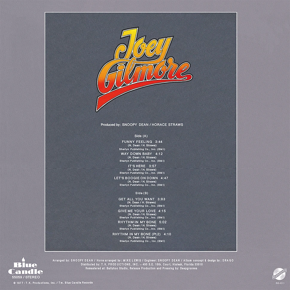 Joey Gilmore - Joey Gilmore Crystal Clear Vinyl Edition