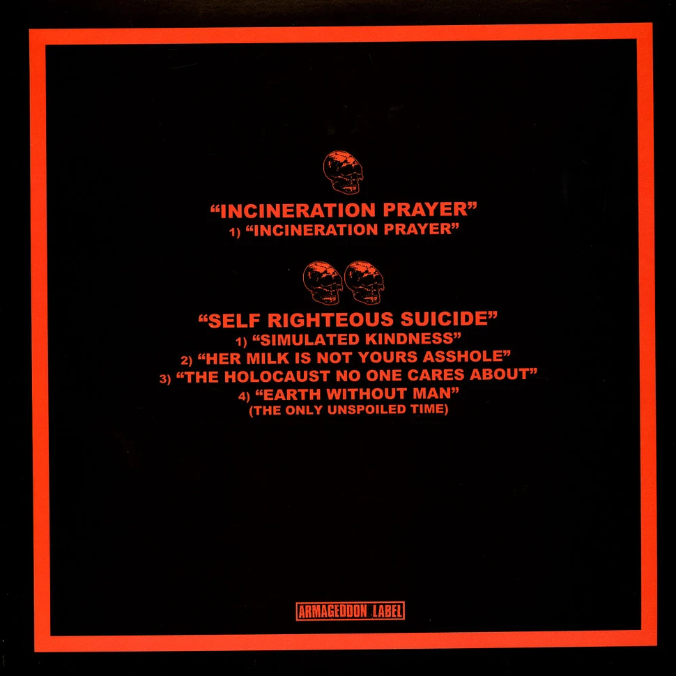 Bastard Noise - Incineration Prayer - Self Righteous Suicide