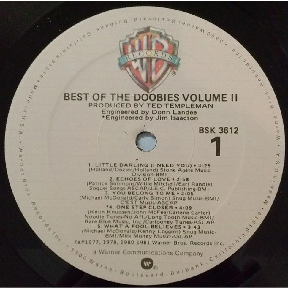 The Doobie Brothers - Best Of The Doobies Volume II