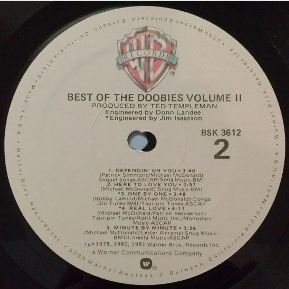The Doobie Brothers - Best Of The Doobies Volume II