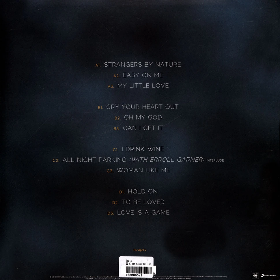 Adele - 30 Clear Vinyl Edition - Vinyl 2LP | HHV