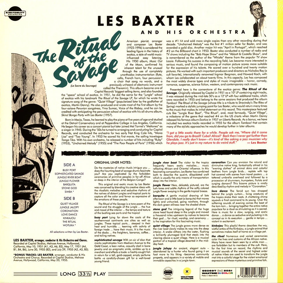 Les Baxter - The Ritual Of The Savage Colored Vinyl Edition