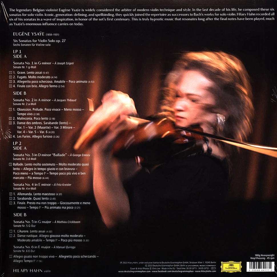 Hilary Hahn - Eugene Ysaye-Six Sonatas For Violin Solo Op.27