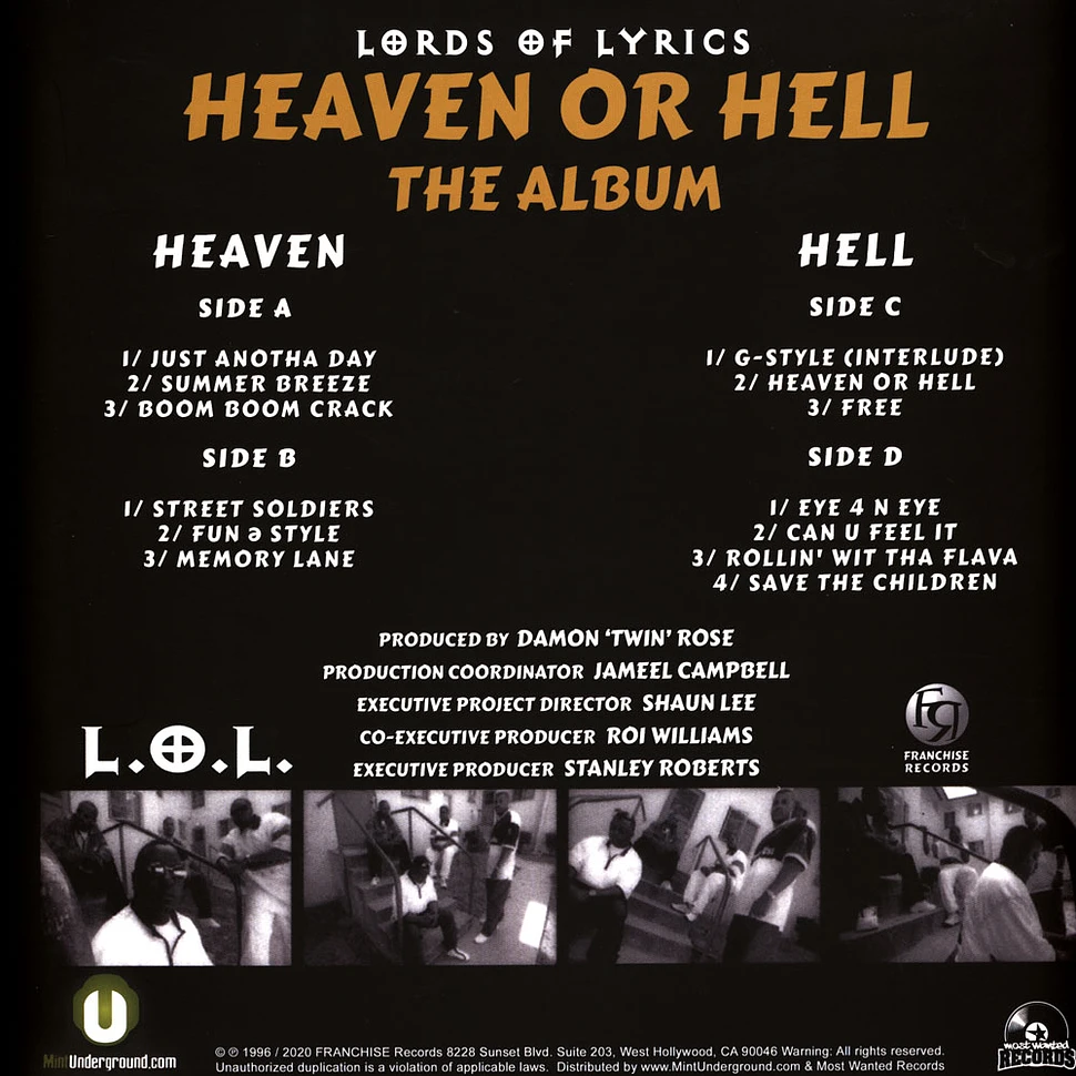 L.O.L. (Lords Of Lyrics) - Heaven Or Hell Black Vinyl Edition