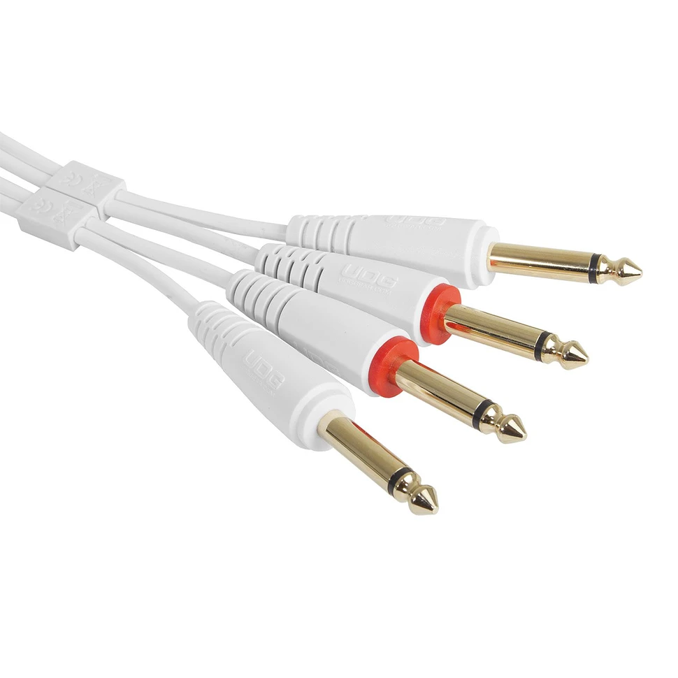 UDG - Ultimate Audio Cable Set 1/4'' Jack-1/4'' Jack White Straight 1,5m