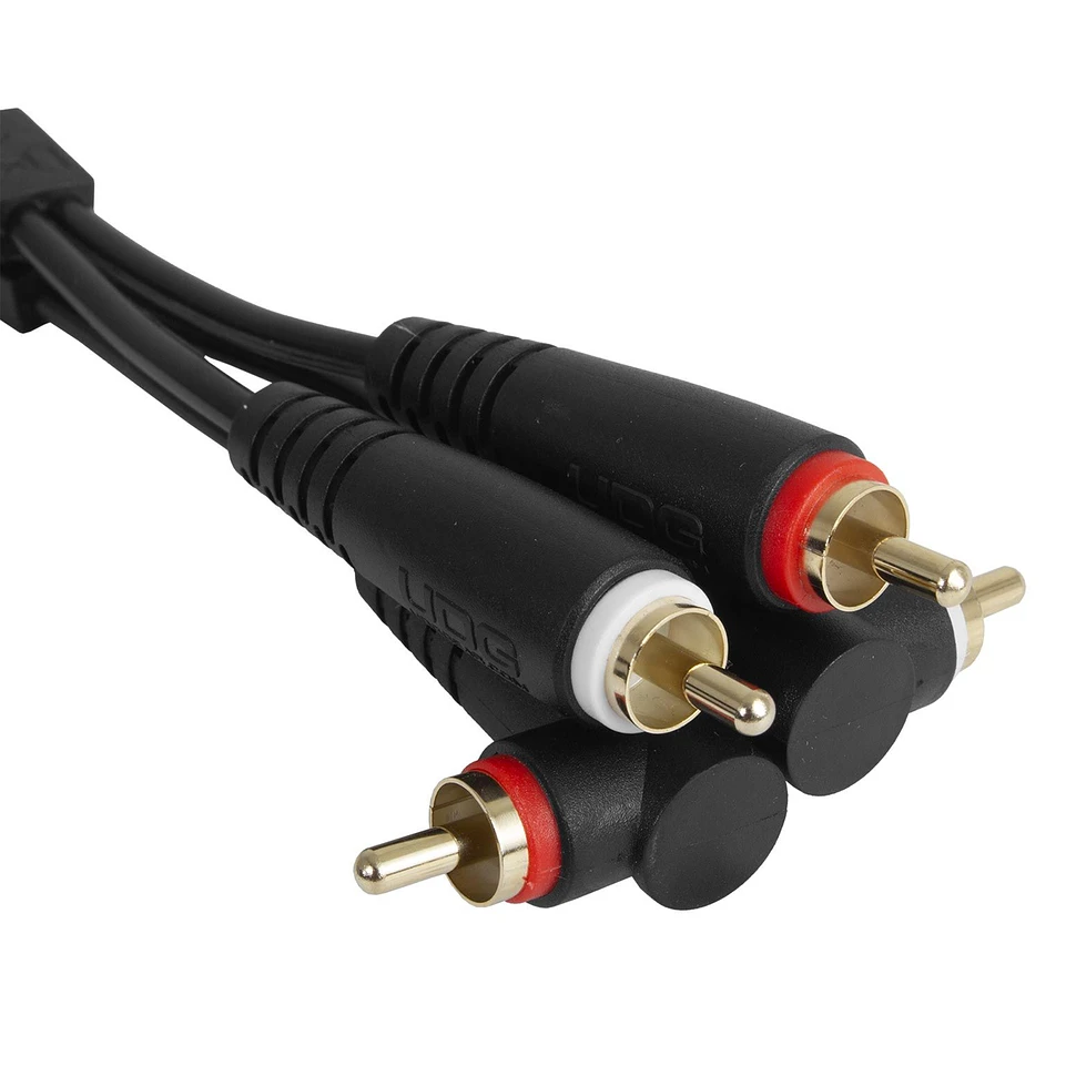 UDG - Ultimate Audio Cable Set RCA Straight-RCA Angled Black 3m