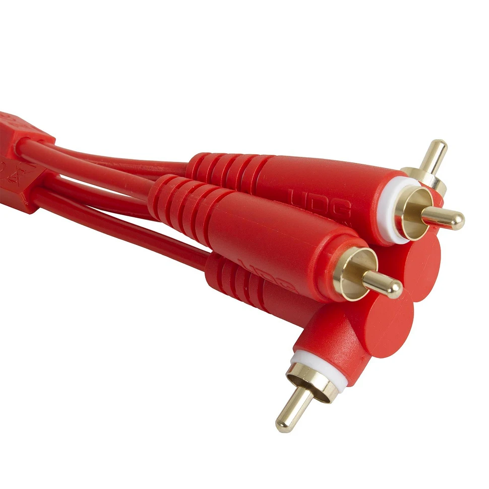 UDG - Ultimate Audio Cable Set RCA Straight-RCA Angled Red 3m