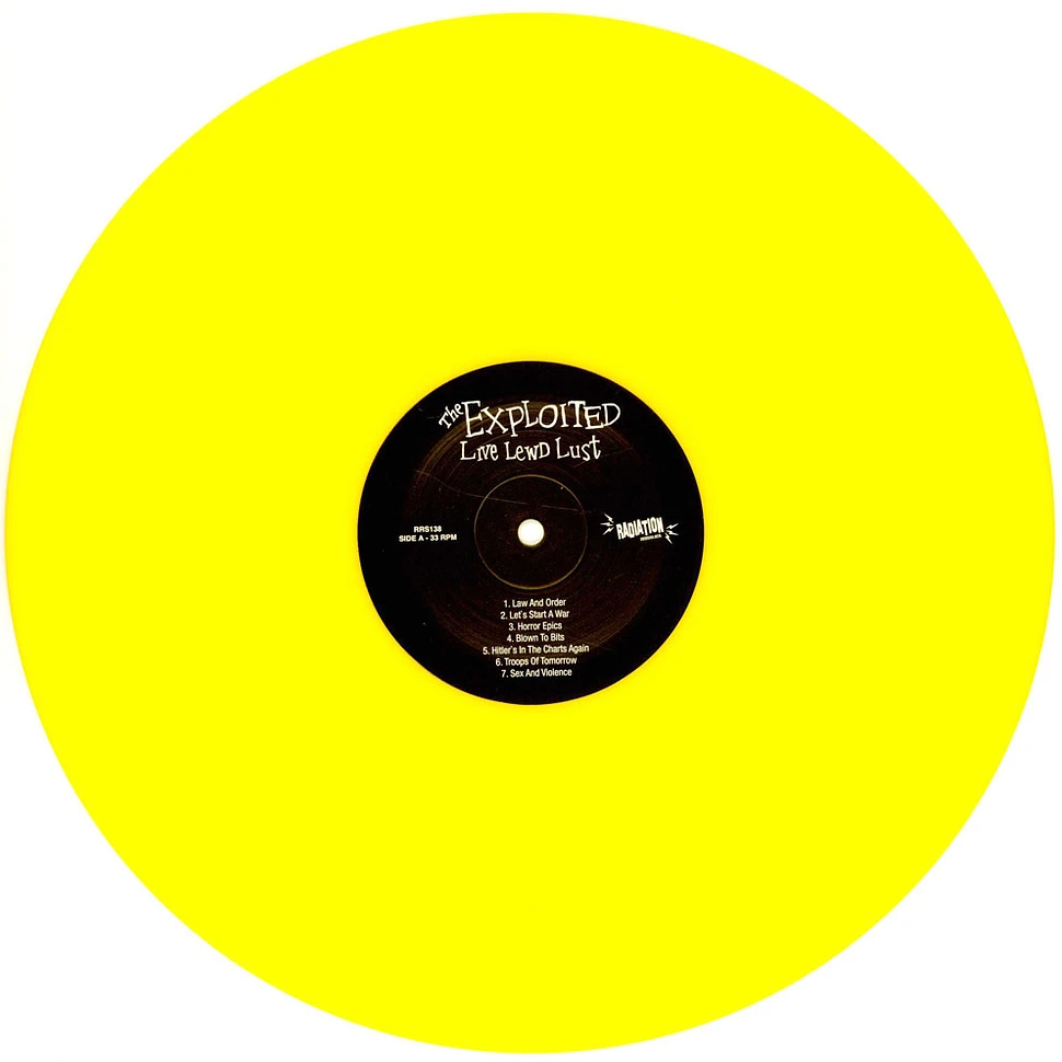 The Exploited - Live Lewd Lust Yellow Vinyl Edtion