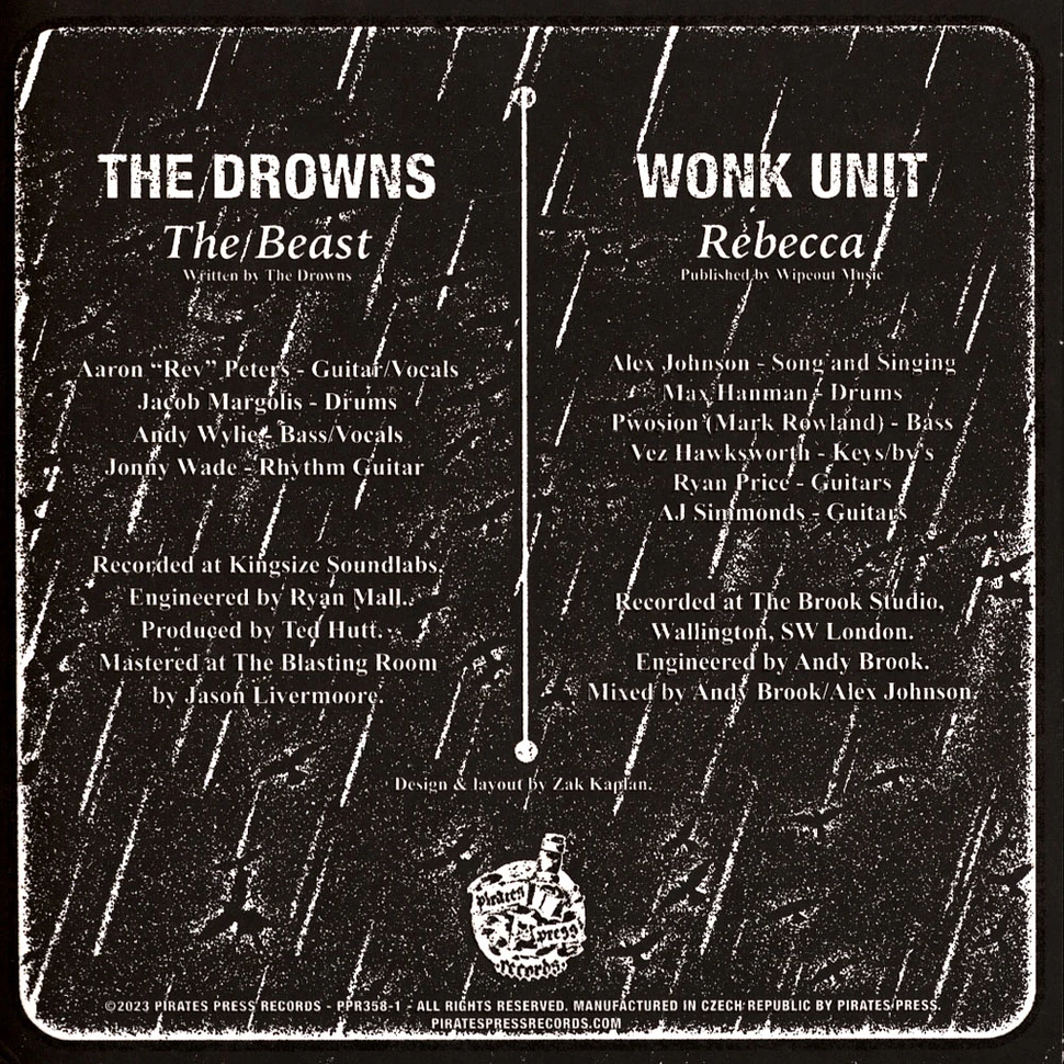 The Drowns / Wonk Unit - Split Colored Vinyl Edition