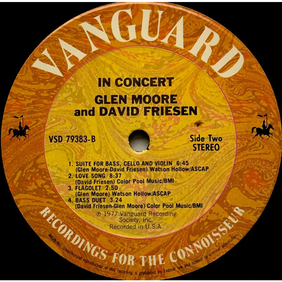 Glen Moore and David Friesen - In Concert