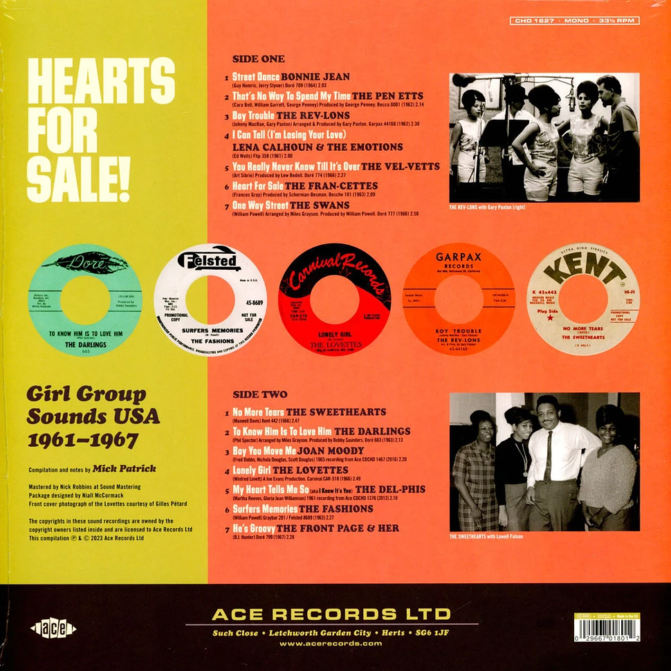 V.A. - Hearts For Sale! - Girl Group Souns Usa 1961 - 1967
