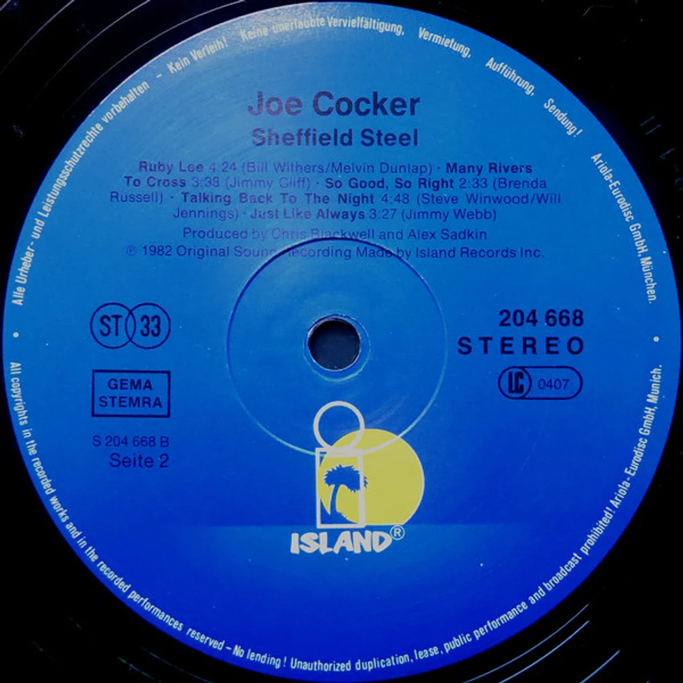 Joe Cocker - Sheffield Steel