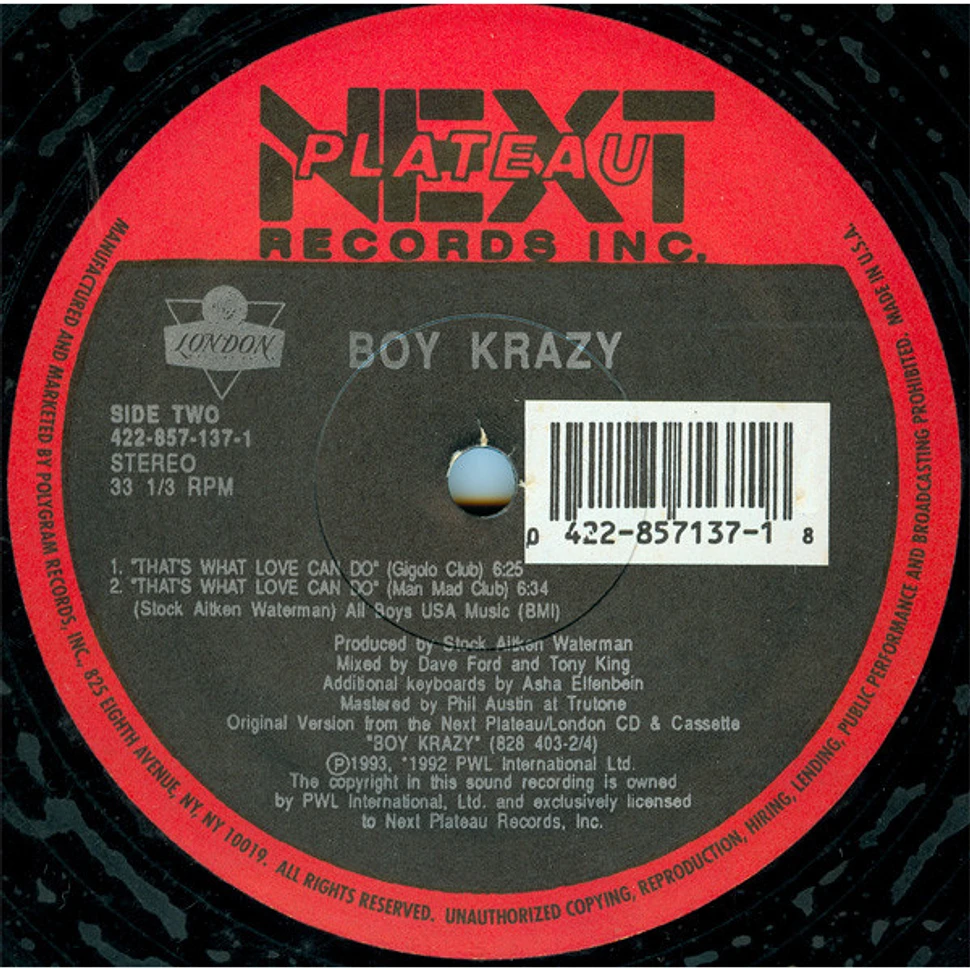 Boy Krazy Good Times With Bad Boys / That's What Love Can Do Vinyl