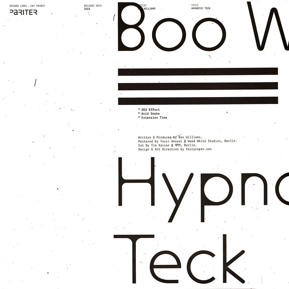 Boo Williams - Hypnotic Teck