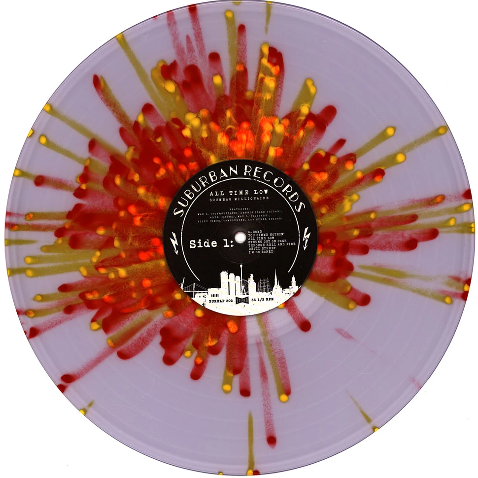 Scumbag Millionaire - All Time Low Ultra Clear W/ Red & Yellow Splatter Vinyl Edition