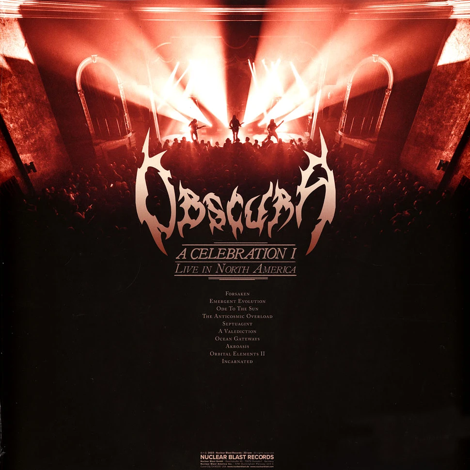 Obscura - A Celebration I - Live In North America Red Vinyl Edtion