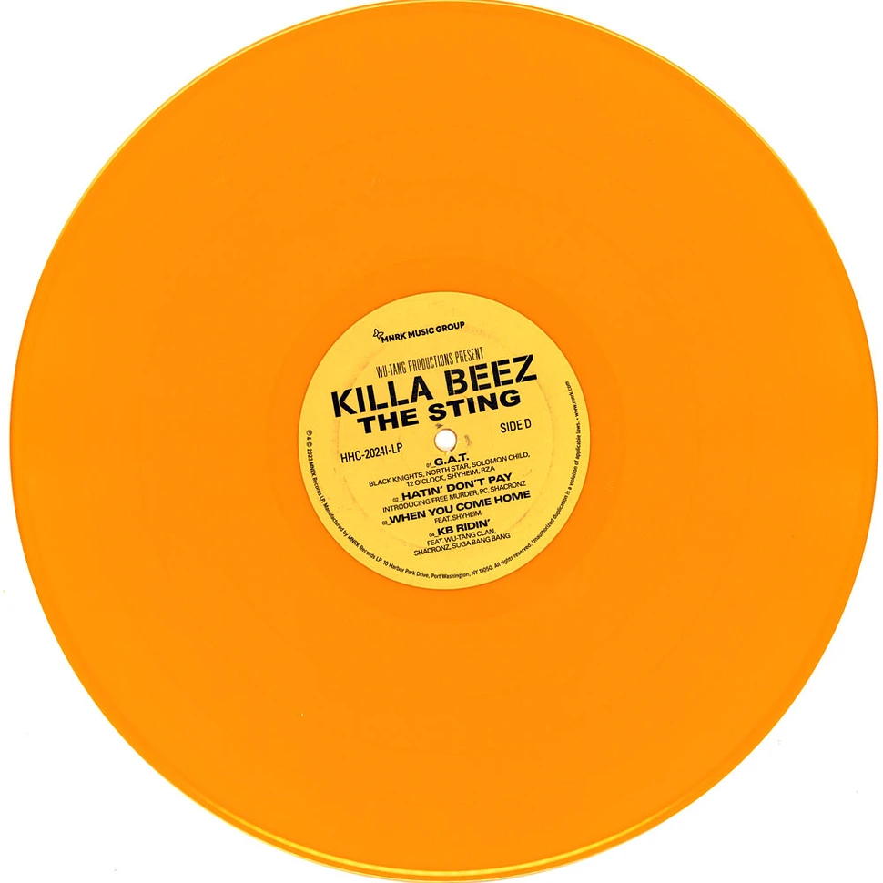 Wu-Tang Productions presents Killa Beez - The Sting RSD Essential Indie Yellow Vinyl Edition