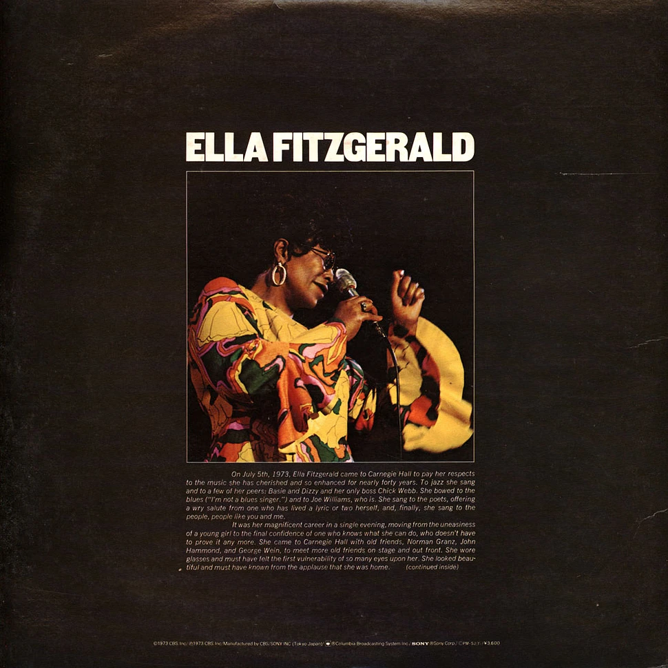 Ella Fitzgerald - Newport Jazz Festival Live At Carnegie Hall, July 5, 1973