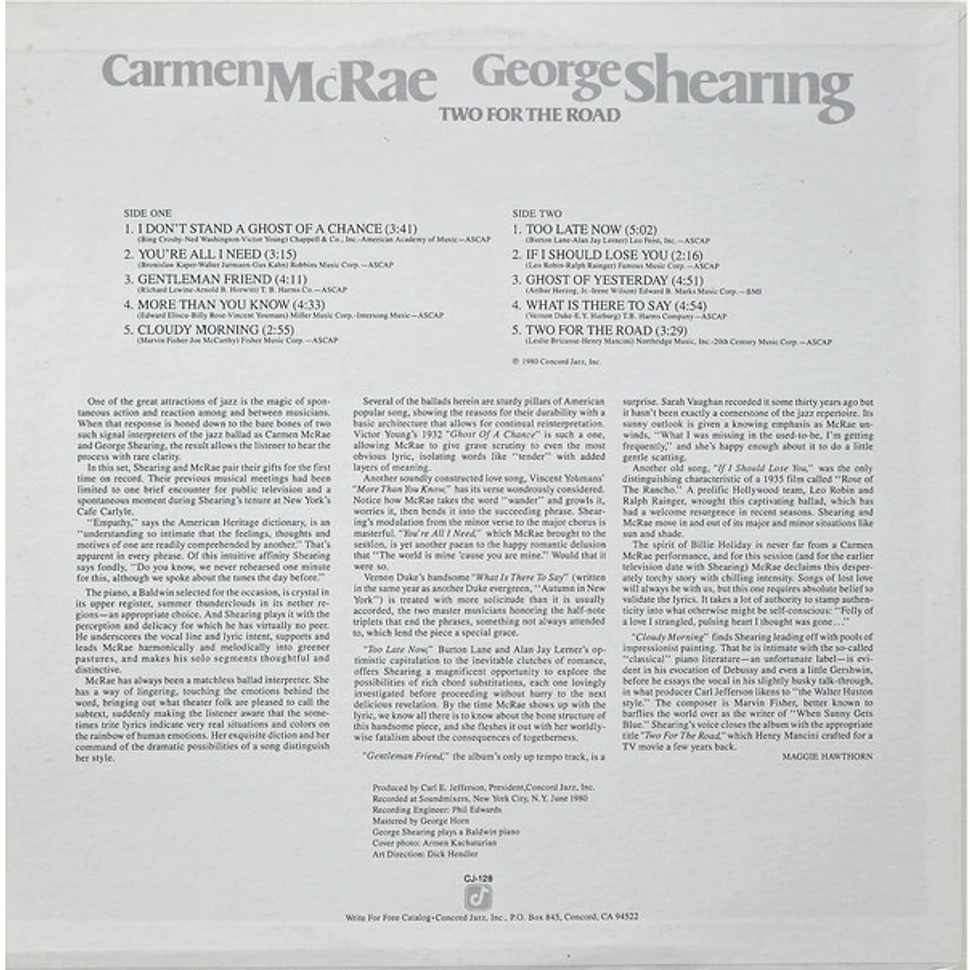 Carmen McRae - George Shearing - Two For The Road