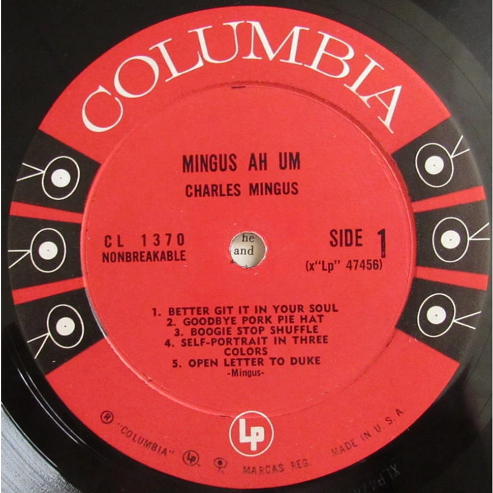Charles Mingus Mingus Ah Um Vinyl LP 1959 US Original HHV