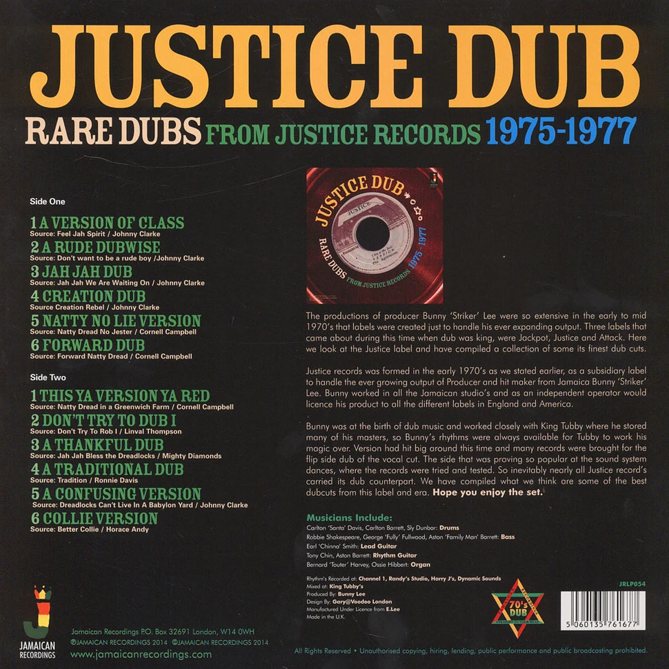 V.A. - Justice Dub' Rare Dubs 1975-1977