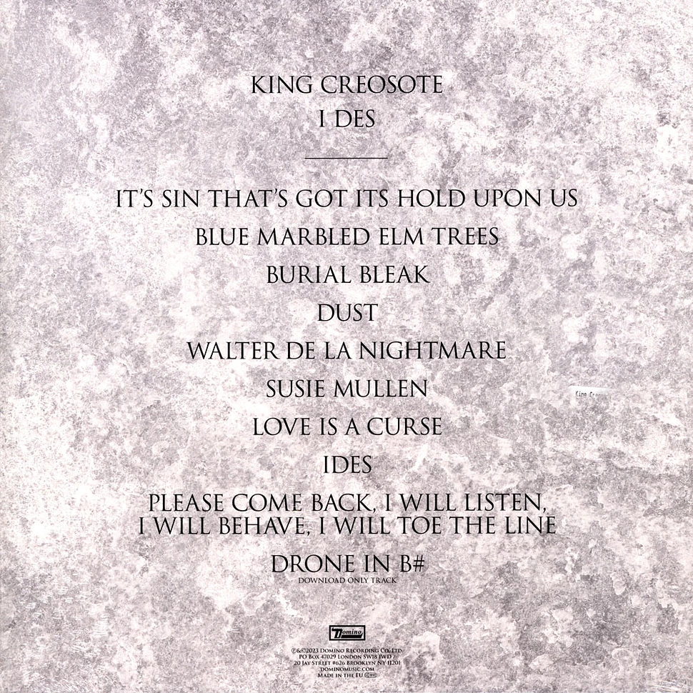 King Creosote - I Des Black Vinyl Edition