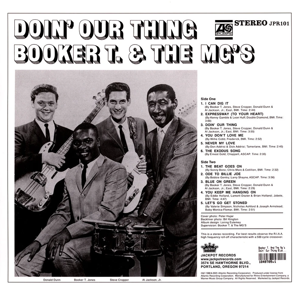 Booker T. And The Mg's - Doin' Our Thing Blue Vinyl Edtion