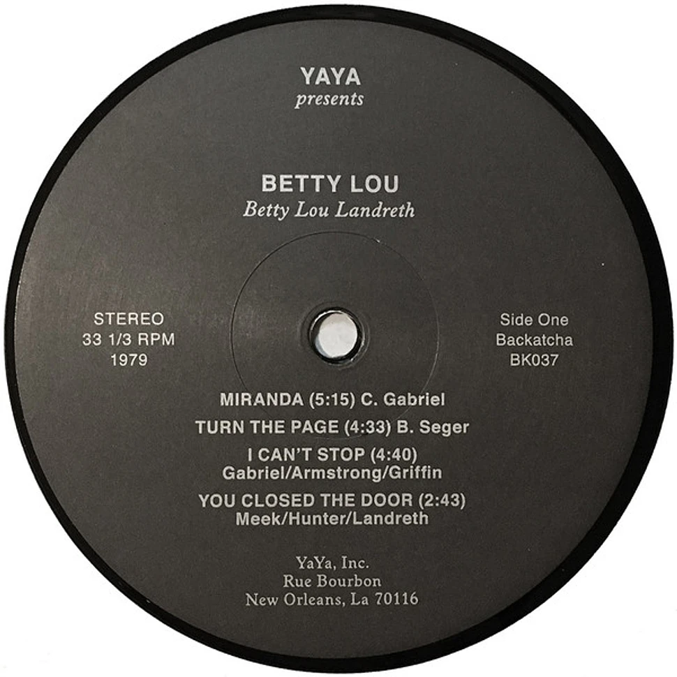 Betty Lou Landreth - Betty Lou