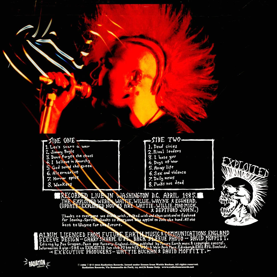 The Exploited - Live At The Whitehouse Splattered Vinyl Edition