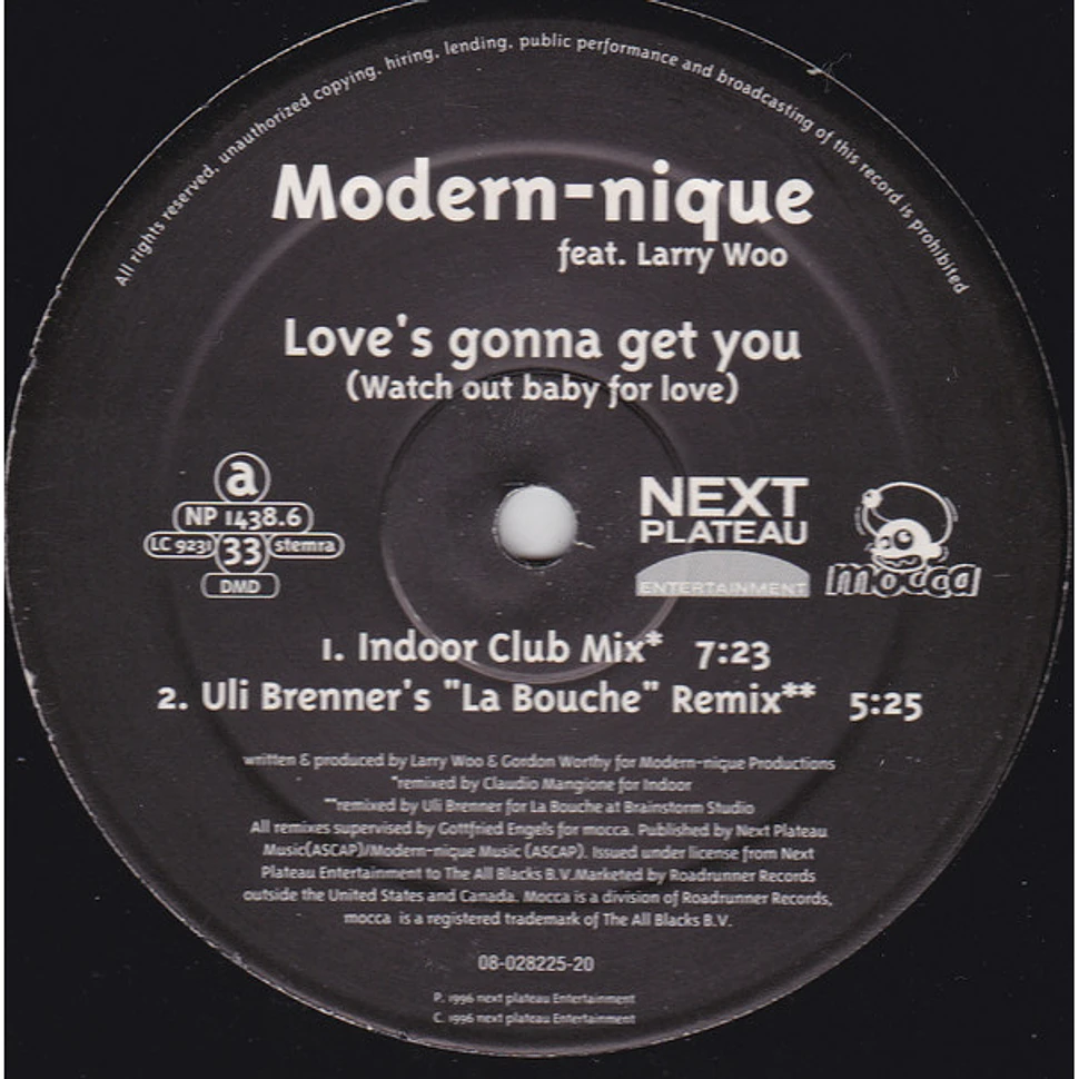 Modern-nique Feat. Larry Wedgeworth - Love's Gonna Get You (Watch Out Baby For Love)
