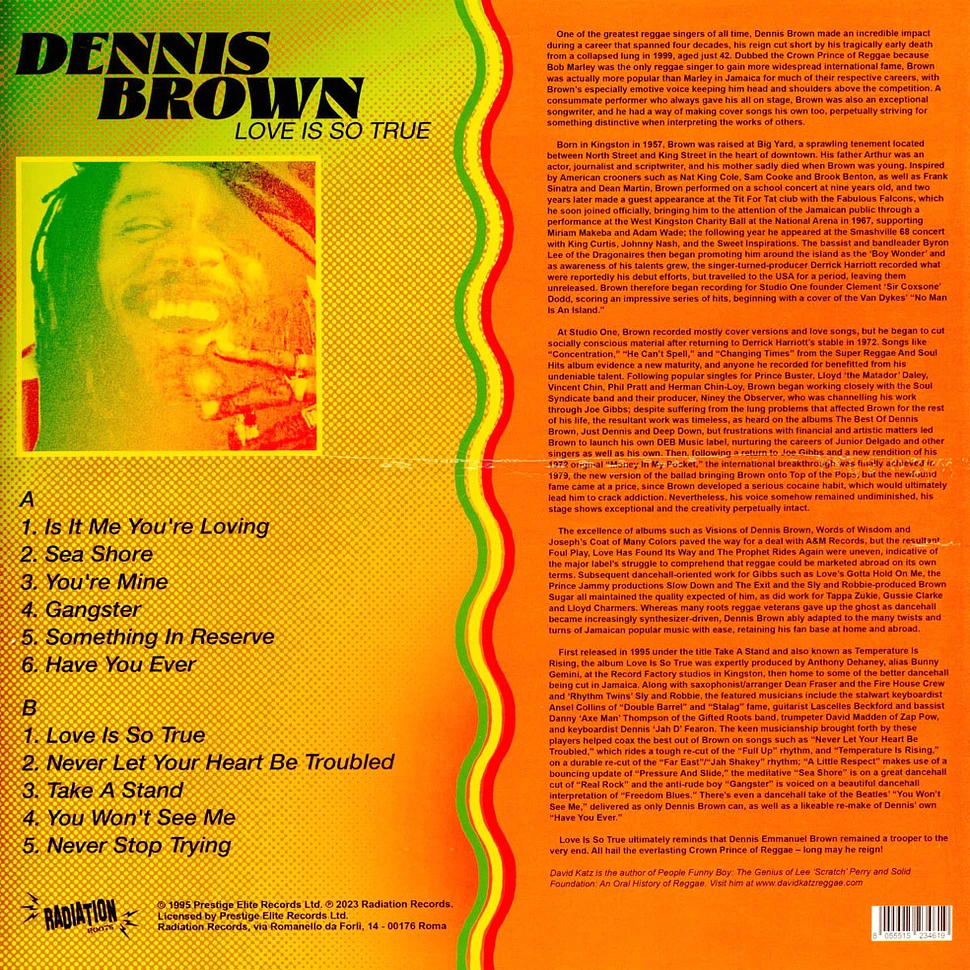 Dennis Brown - Love Is So True